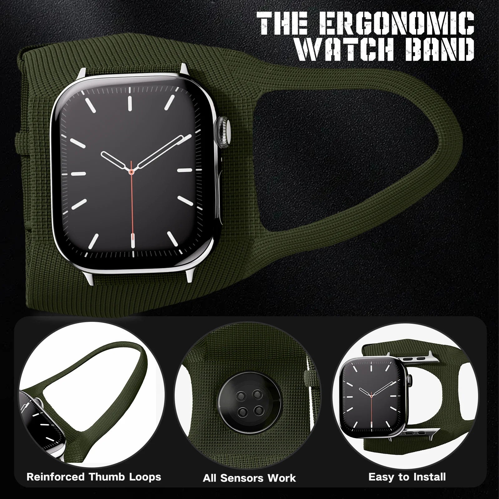 Outdoor Cycling Nylon Loop Band for Apple Watch