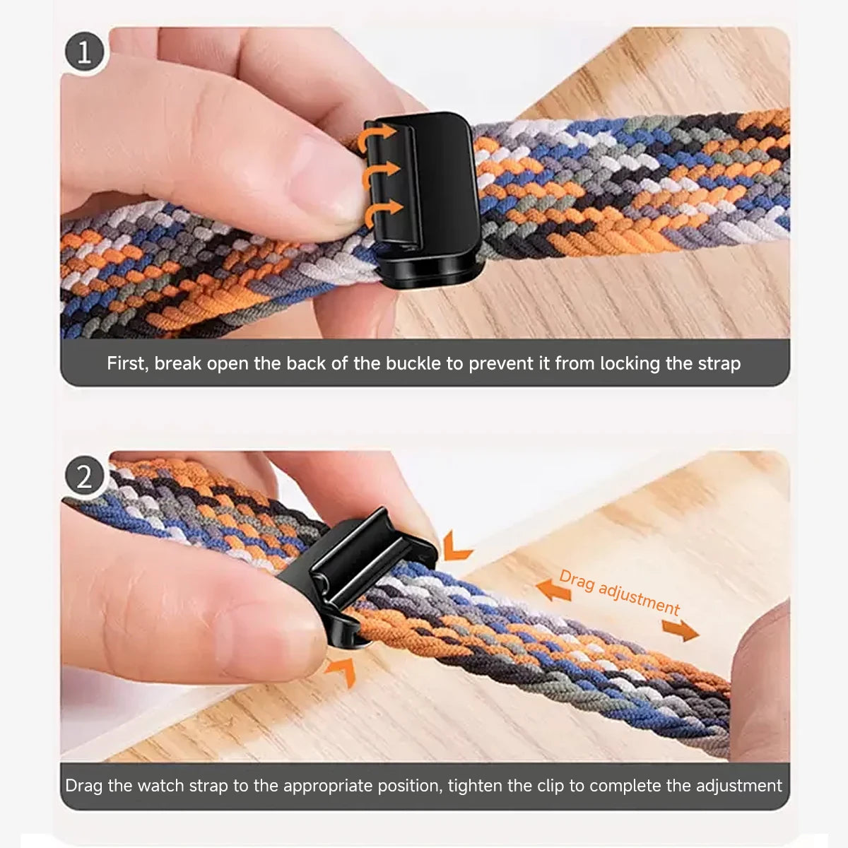 No Gaps Braided Band for Samsung Galaxy Watch 6 and Galaxy Watch 6 Classic