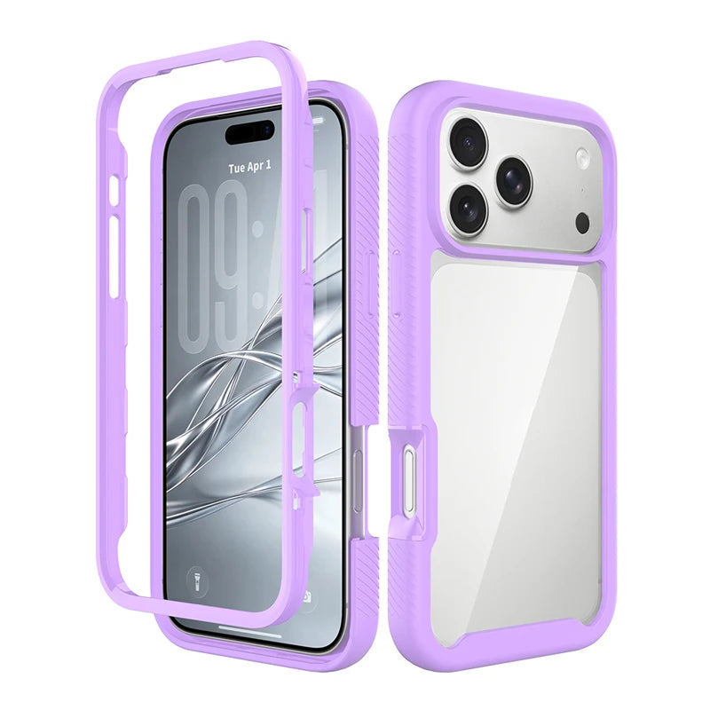 Crystal Clear Dual-Layer Shockproof Case for iPhone 18 Series