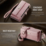 Leather Crossbody Wallet Case with Detachable Wrist Lanyard for iPhone 18 Series