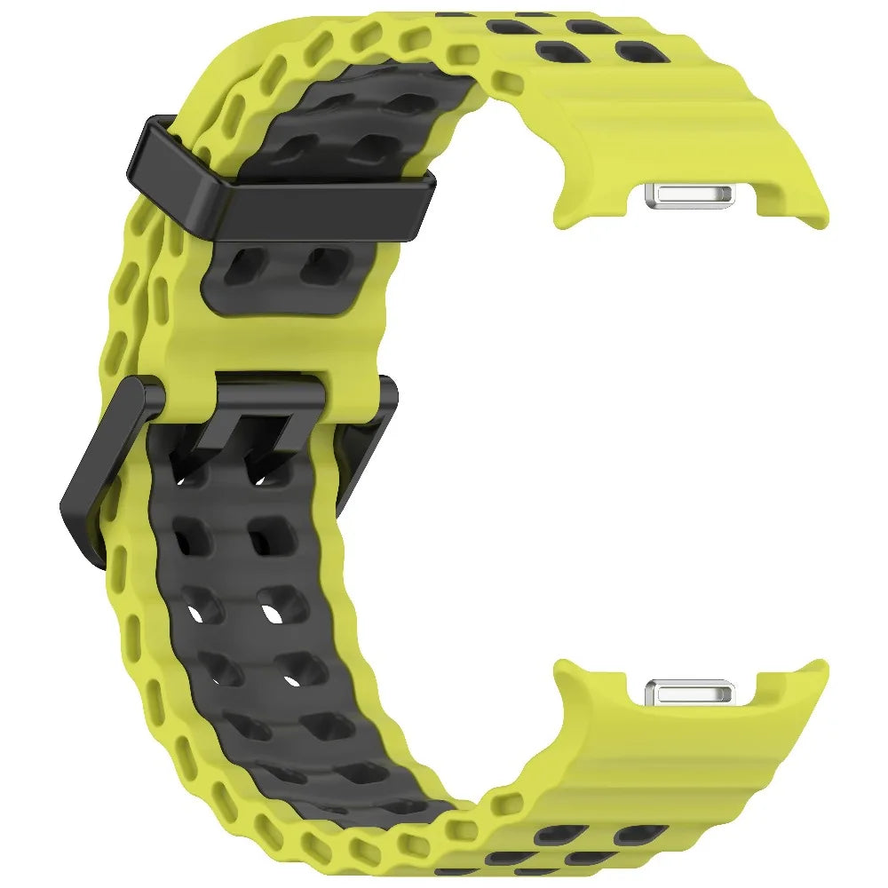 Perforated Silicone Watch Strap with Adjustable Fit for Samsung Galaxy Watch 9