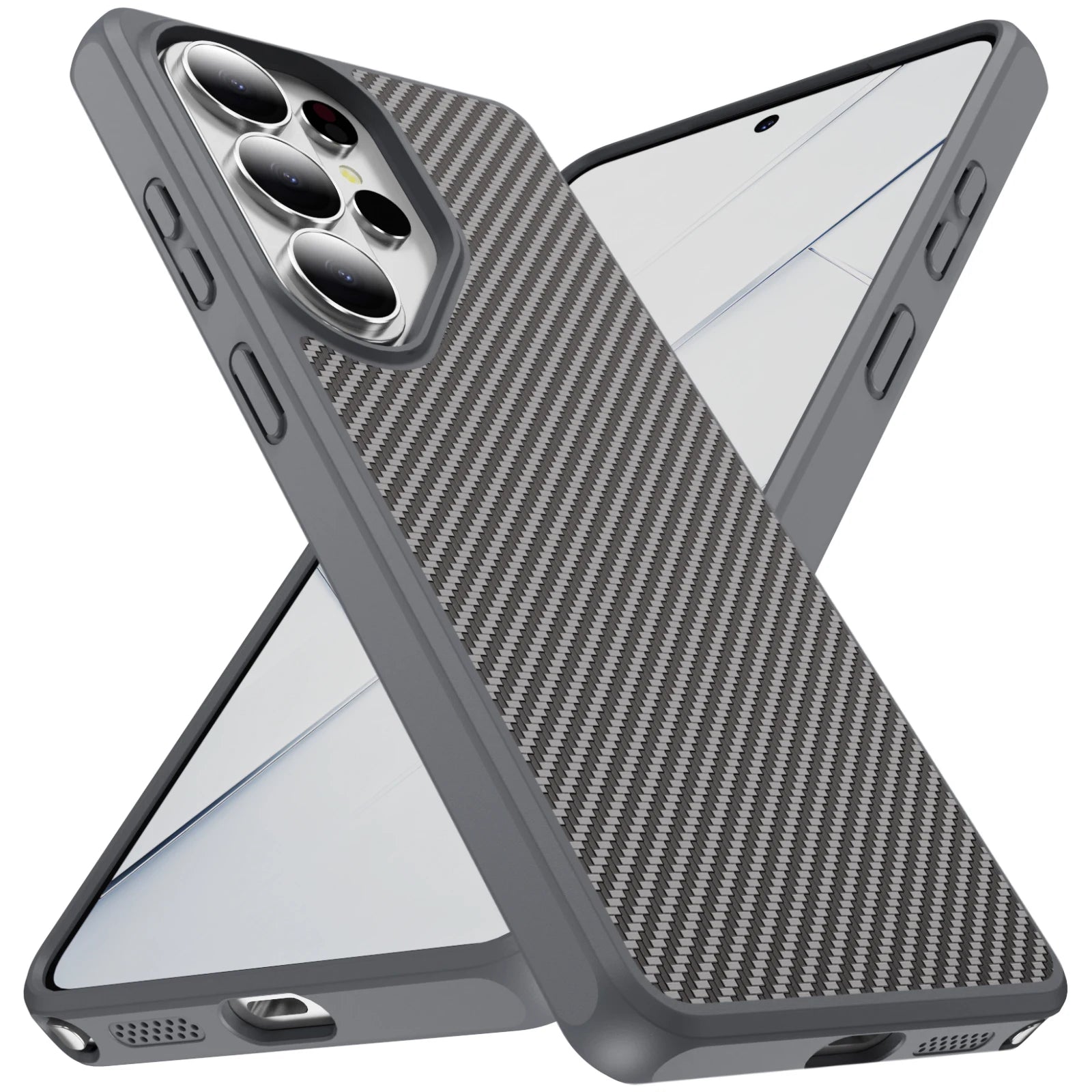 Drop Protection Matte Carbon Fiber Cover for Samsung Galaxy S26 Series