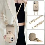 Crossbody Wallet Case with Mirror for iPhone 16