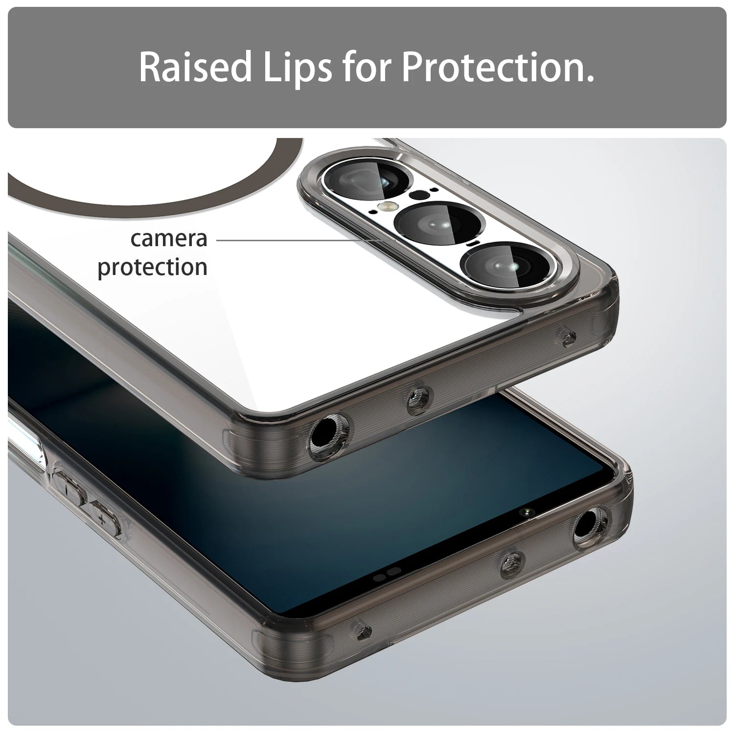 Sony Xperia 1 VII Shockproof Magnetic Clear Case