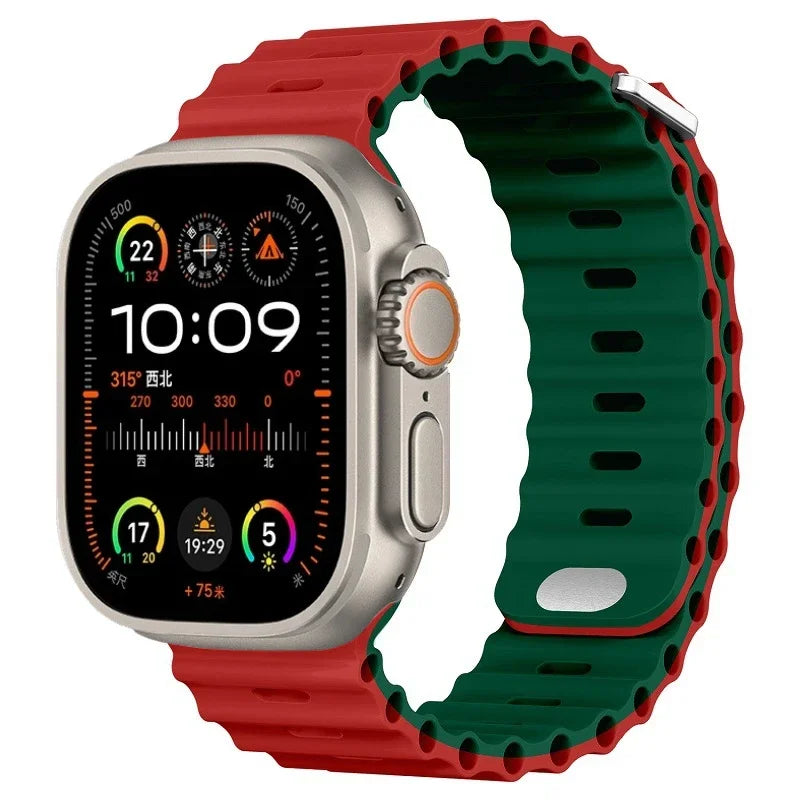 Perforated Silicone Band with Water Drainage for Apple Watch