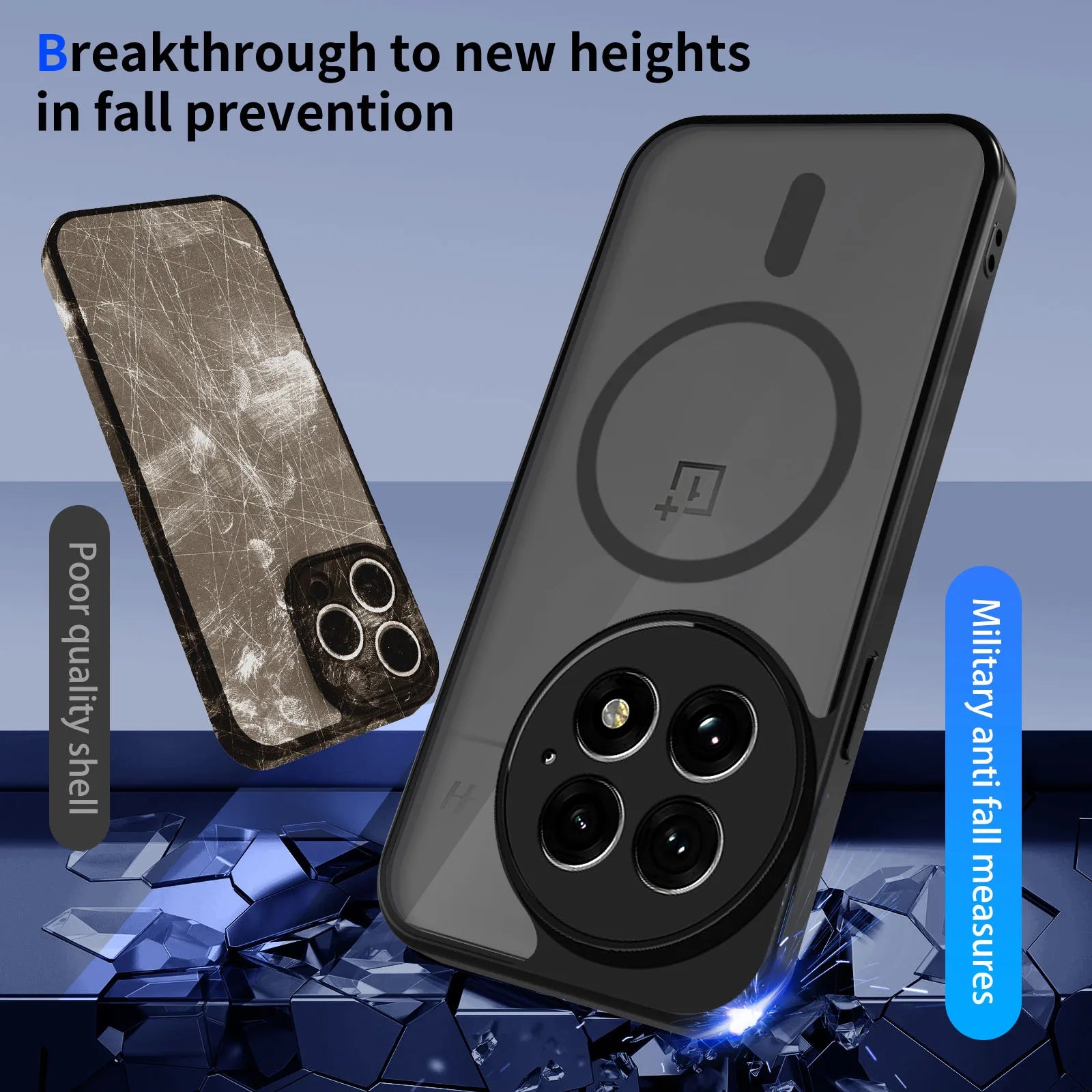 OnePlus 13 Magnetic Matte Translucent Case