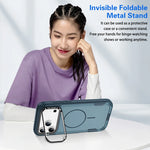 Durable Anti-Shock MagSafe Case with Built-in Lens Stand for iPhone 17 Series