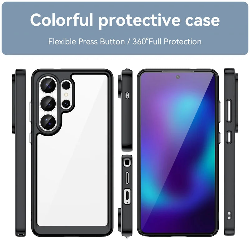 Clear TPU Transparent Back Bumper Case for Samsung Galaxy S26 Series