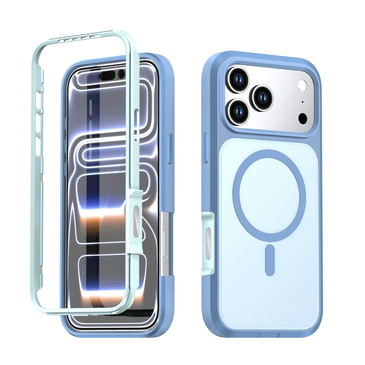 Transparent MagSafe Case with Shock-Absorbing Bumper Frame for iPhone 18 Series