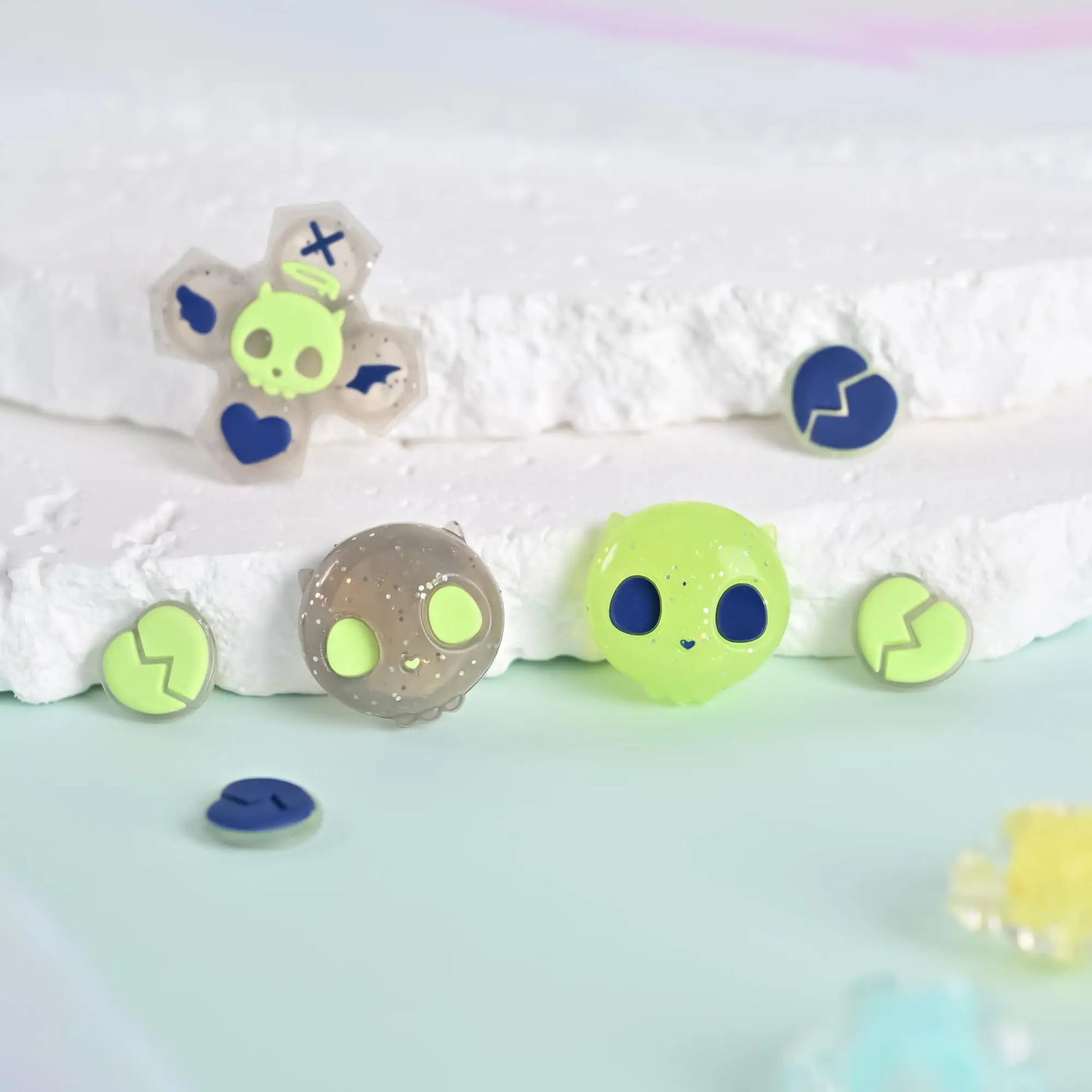 Silicone Cross D-Pad Button Caps Set for Nintendo Switch/OLED Joy-Con