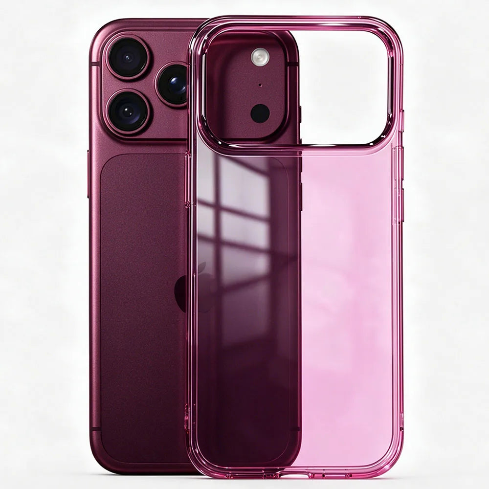 Crystal Clear Protective Case with Raised Camera Ring for iPhone 17 Series
