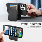 iPhone 16 Series Carbon Fiber MagSafe Case with Magnetic Wallet