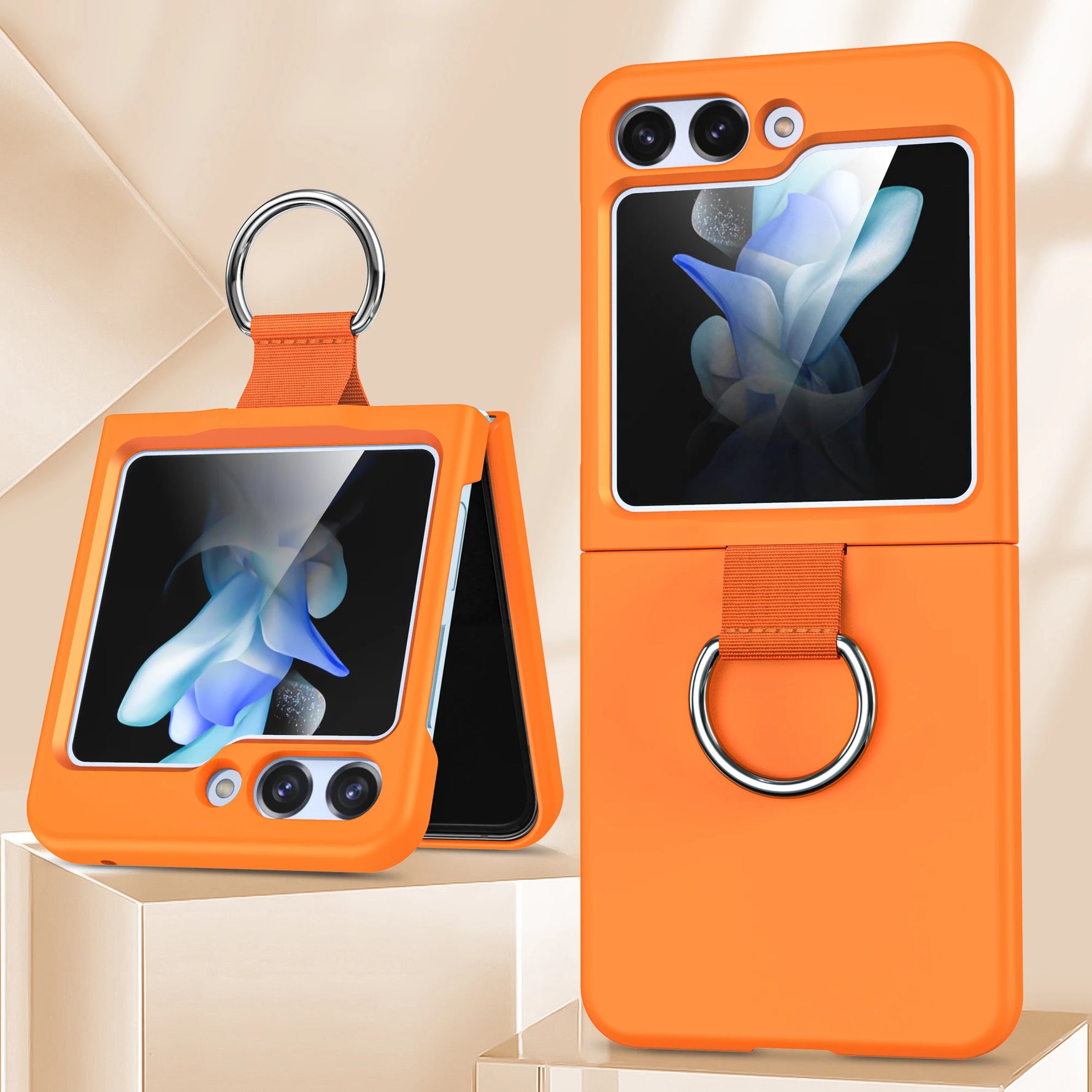 Samsung Galaxy Z Flip 6 Armor Case with Ring Holder and Matte Finish