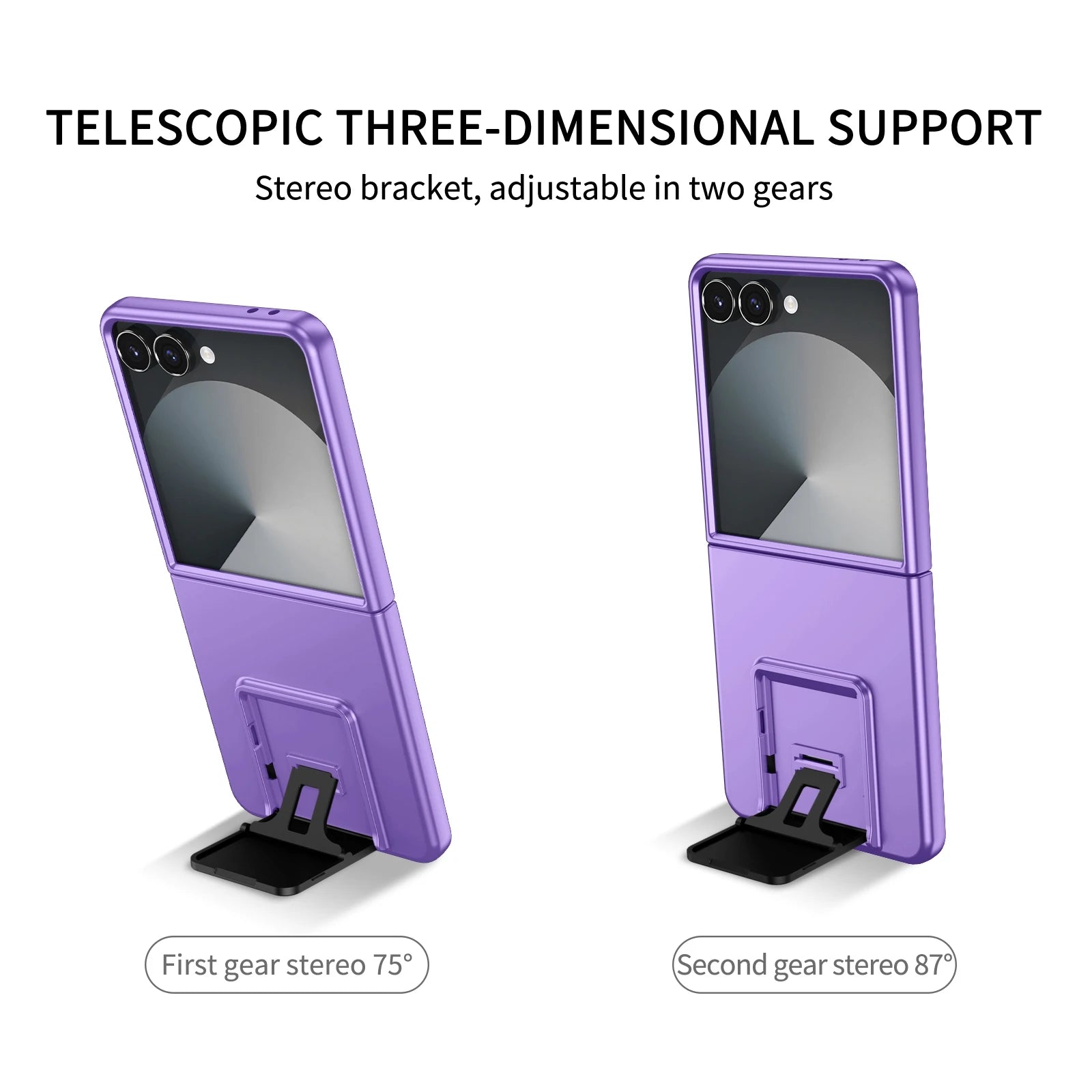 Hard Shell Protective Case with Invisible Bracket for Samsung Galaxy Z Flip 7