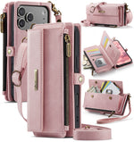 iPhone 17 Series Crossbody Wallet Case with Long Lanyard and Magnetic Flip