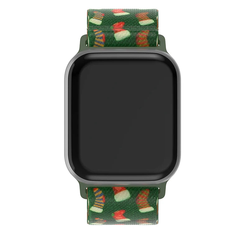 Christmas-Themed Elastic Band for Apple Watch