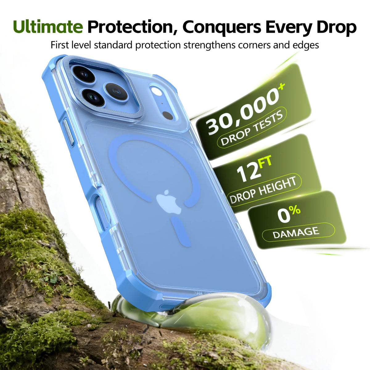 Matte Translucent Shockproof Case with Reinforced Corner Protection for iPhone 18 Series