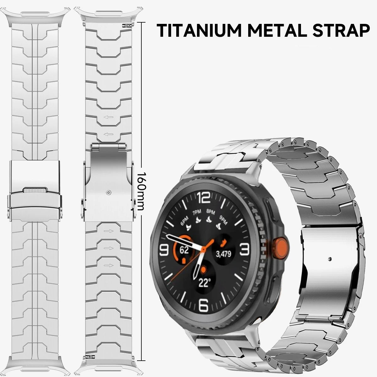Premium Titanium Strap for Samsung Galaxy Watch 8 & Galaxy Watch 8 Classic