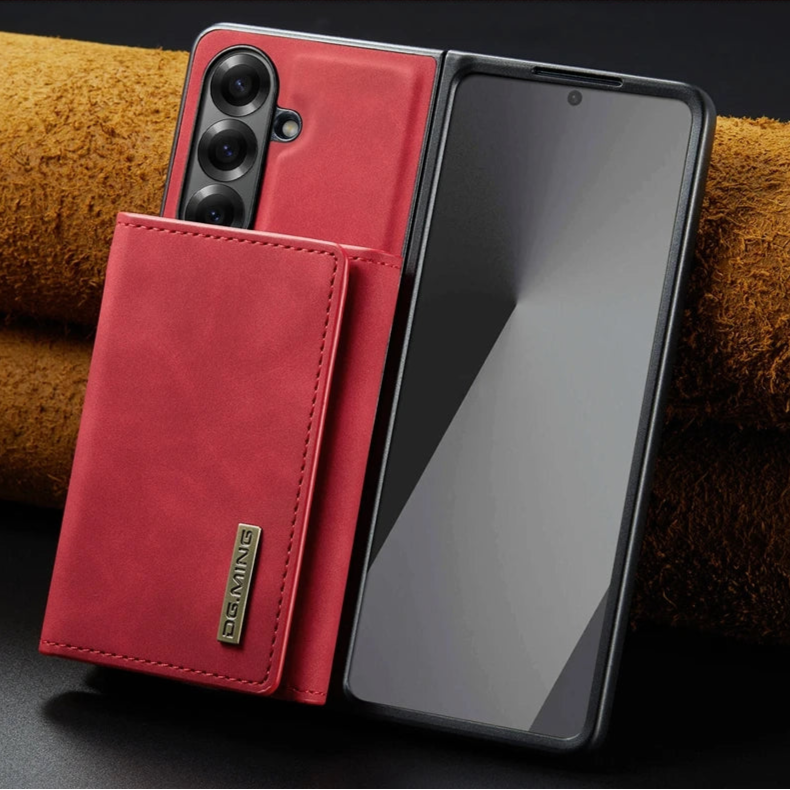 Samsung Galaxy Z Fold 7 Magnetic Leather Wallet Case with Card Slots
