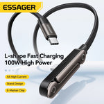 Essager 100W USB-C PD Charging Cable With Integrated Foldable Phone Stand