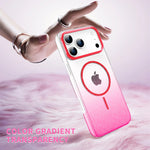 MagSafe Shockproof Transparent Case with Glitter Design for iPhone 17 Series