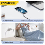 Essager 100W USB-C 90° Elbow Braided Charging Cable