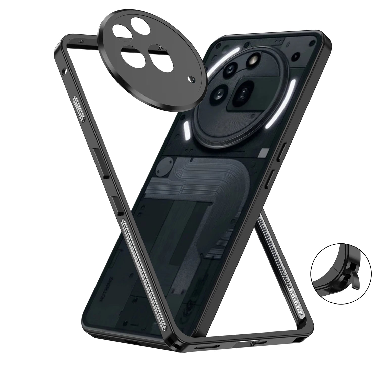 Aluminum Alloy Frame Bumper Case for Nothing Phone 3a/3a Pro