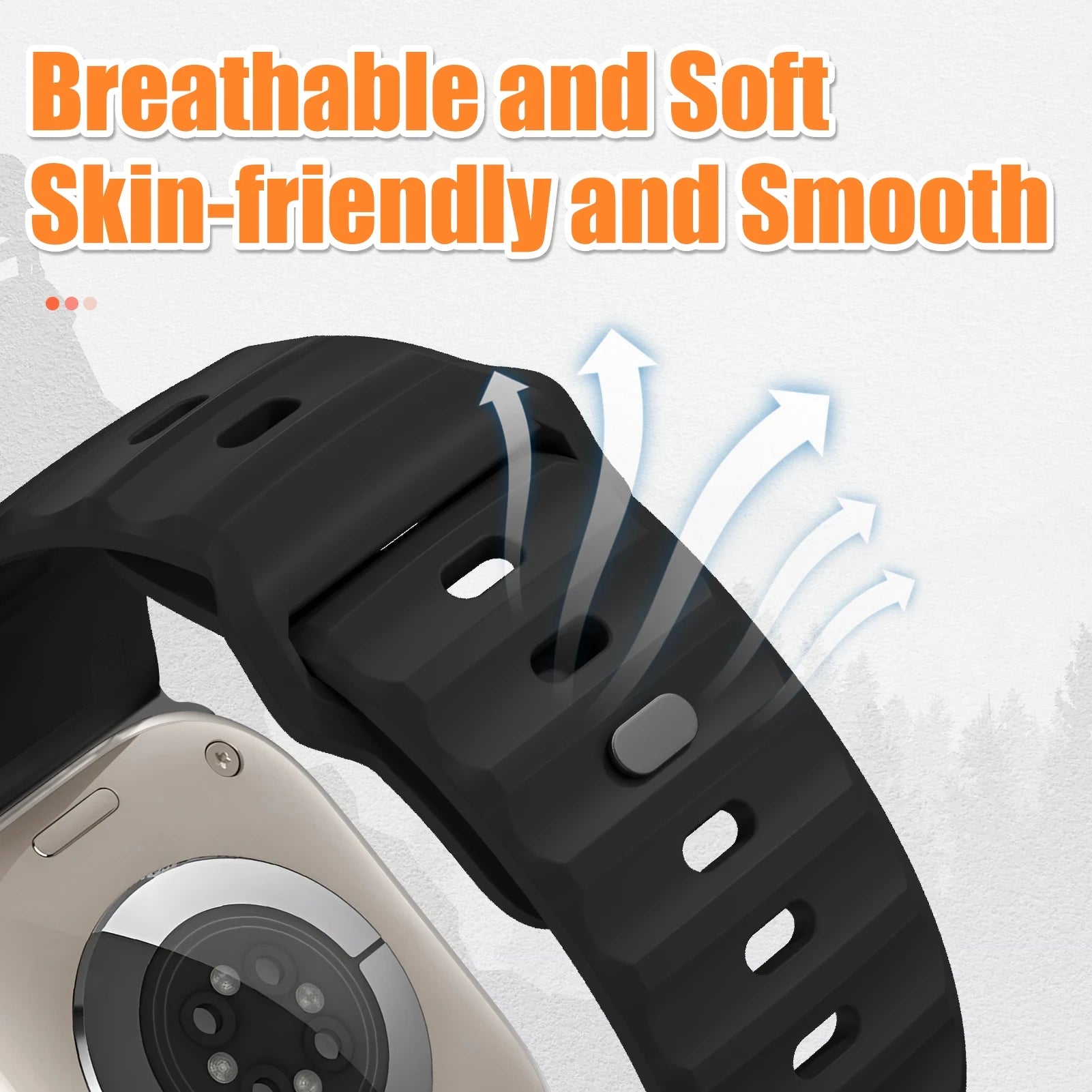 Comfort-Fit Sport Silicone Strap for Apple Watch