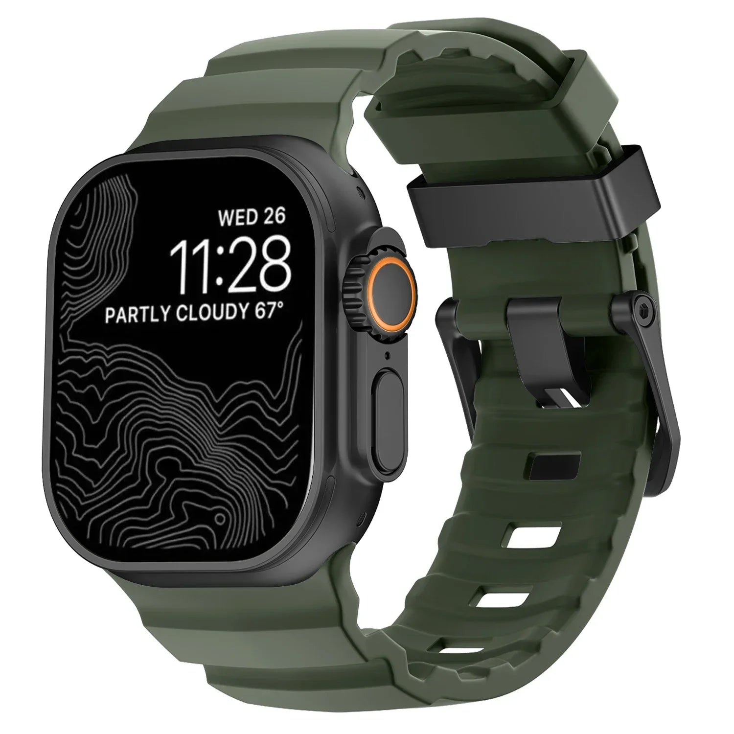 Durable Trail Silicone Replacement Strap for Apple Watch