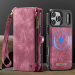 Leather Wallet Case with Zippered Coin Pouch for iPhone 18 Series