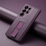 Samsung Galaxy S25 Series Magnetic Phone Case with Leather Wrist Strap