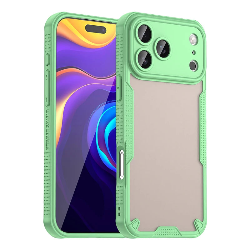 Semi-Transparent PC + TPU Case with Lens Guard for iPhone 17 Series