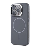 Matte Silicone MagSafe Case with Alloy Lens Kickstand for iPhone 16 Series