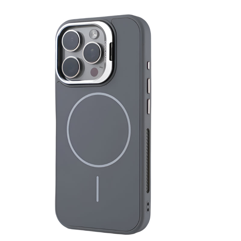 Matte Silicone MagSafe Case with Alloy Lens Protector for iPhone 15 Series