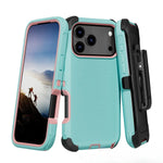 Shockproof Three-Layer Armor Case with Raised Camera Ring for iPhone 18 Series
