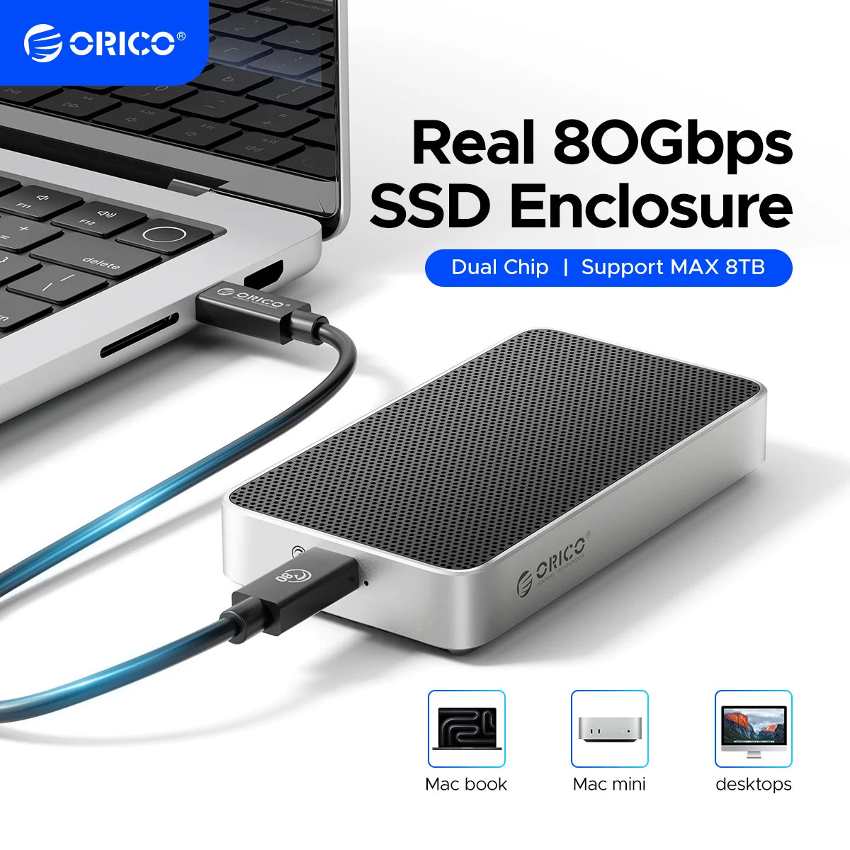 ORICO 80Gbps Thunderbolt 5 SSD Enclosure