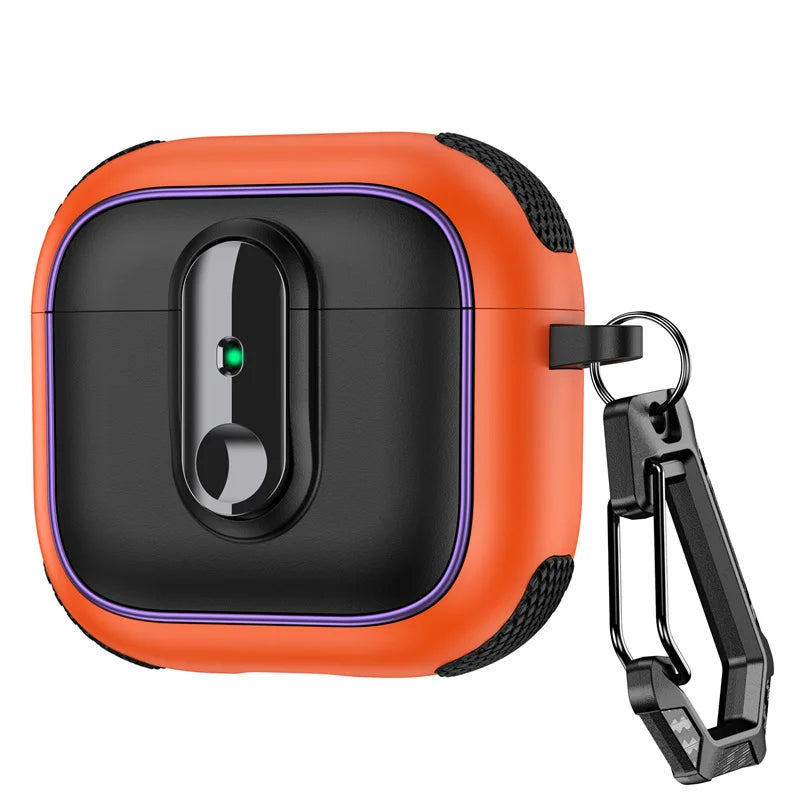 Shockproof Padded Case with Metal Carabiner Clip for AirPods Pro