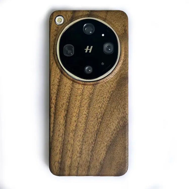 Lightweight Wood Case with Raised Metal Camera Ring for OPPO Find X9 Ultra