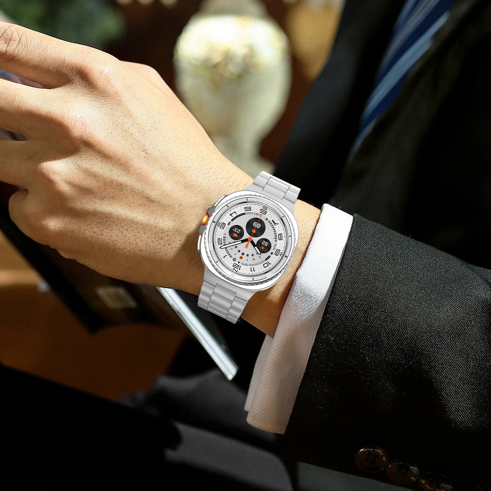 Elegant Stainless Steel Strap for Samsung Galaxy Watch 8 / Galaxy Watch 8 Classic