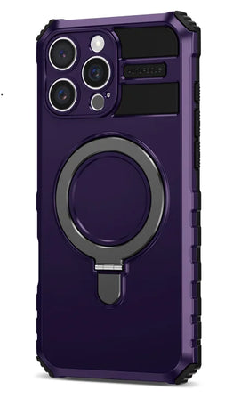 Heavy Duty MagSafe Case with Rotating Stand for iPhone 15 Series