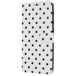 Wave Dot Texture Leather Wallet Phone Case for iPhone 15 Series