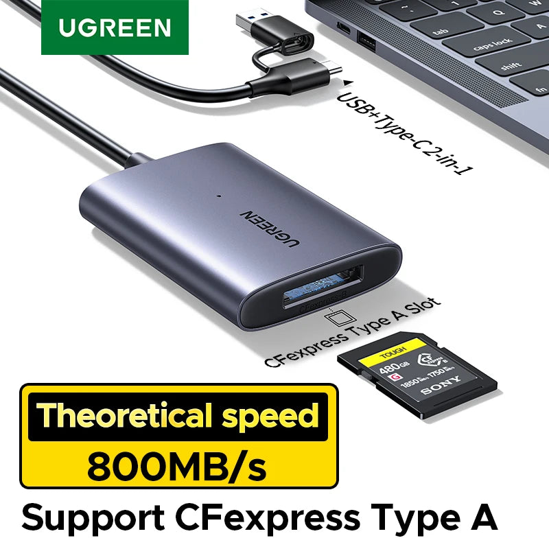 UGREEN 2-in-1 CFexpress Type A High-Speed Card Reader