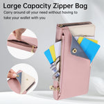 Crossbody Leather Wallet Case with Zipper Card Holder for Samsung Galaxy Z Fold 8 Ultra