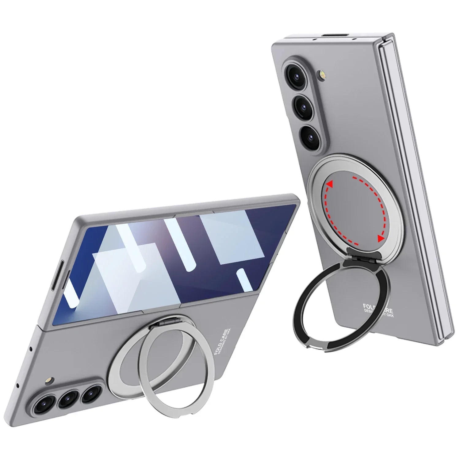 Samsung Galaxy Z Fold7 Magnetic Phone Case with 360° Rotating Bracket