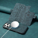 2-in-1 Magnetic Leather Flip Wallet Case for iPhone 15 Series