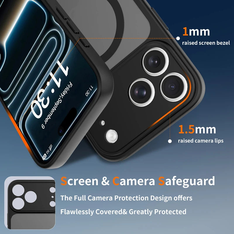 Matte Anti-Fingerprint MagSafe Case with Drop Protection for iPhone 18 Series