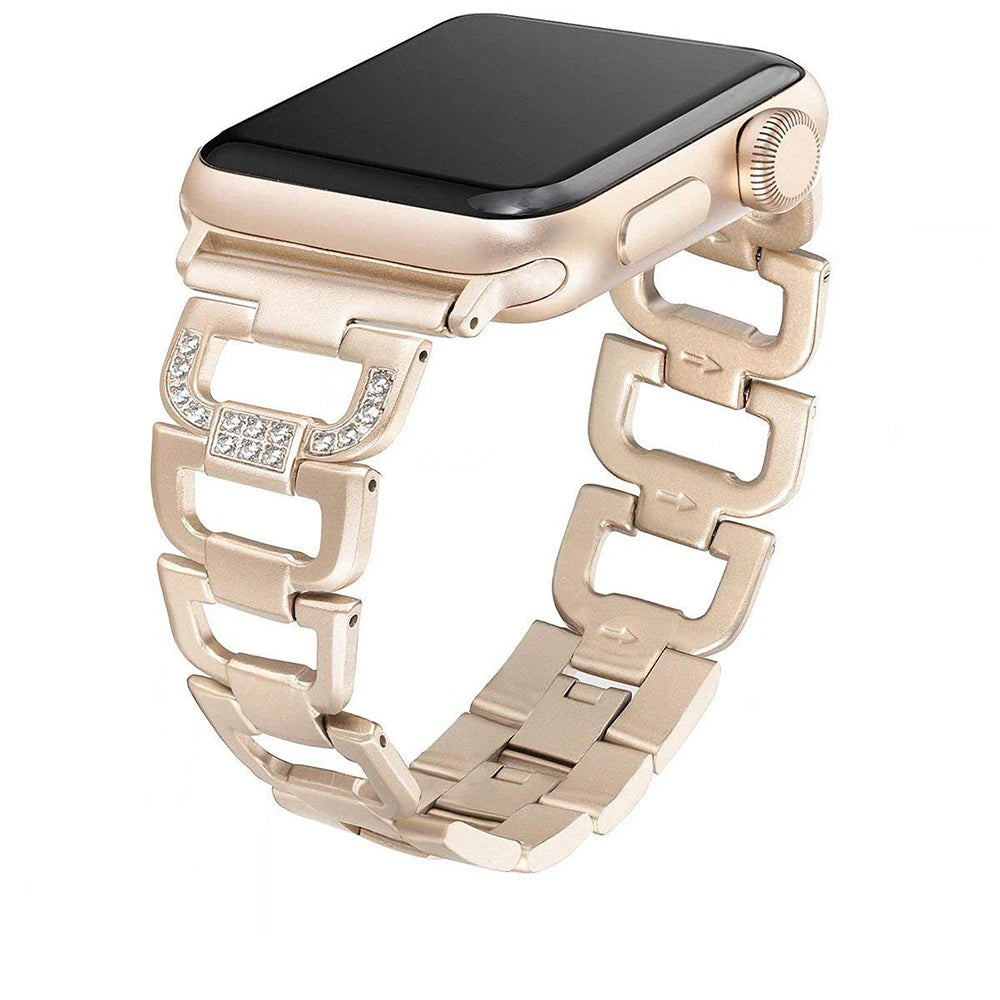 Fashion Sparkling Stone Metal Replacement Band for Apple Watch