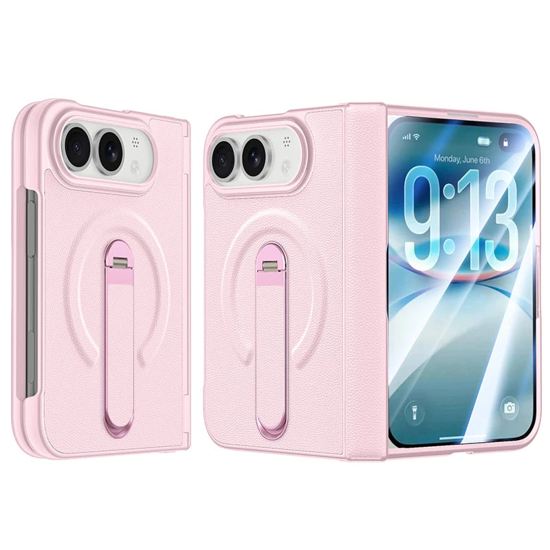 Wireless Charging Folio Case with Integrated Kickstand for iPhone Duo