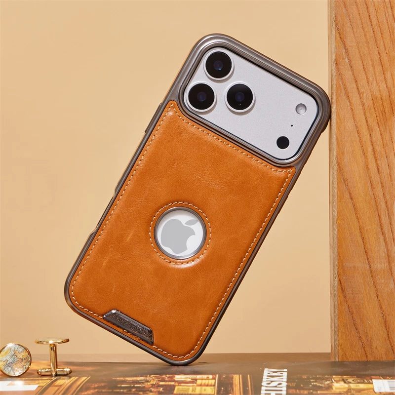 Business-Style Leather MagSafe Case for iPhone 17 Series
