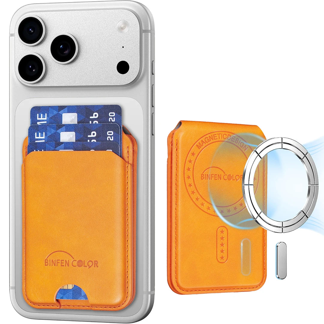 Magnetic Leather Stand Card Holder for iPhone